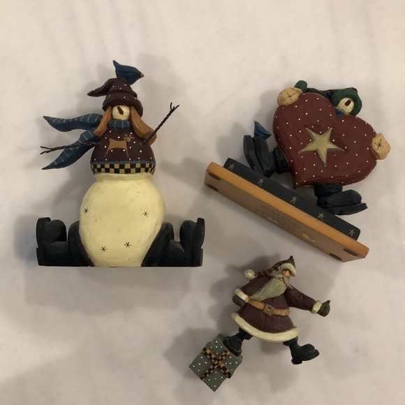 Williraye Studio Snowman and Santa set x 3 vintage 1997  and 1998 collectibles - Picture 1 of 12